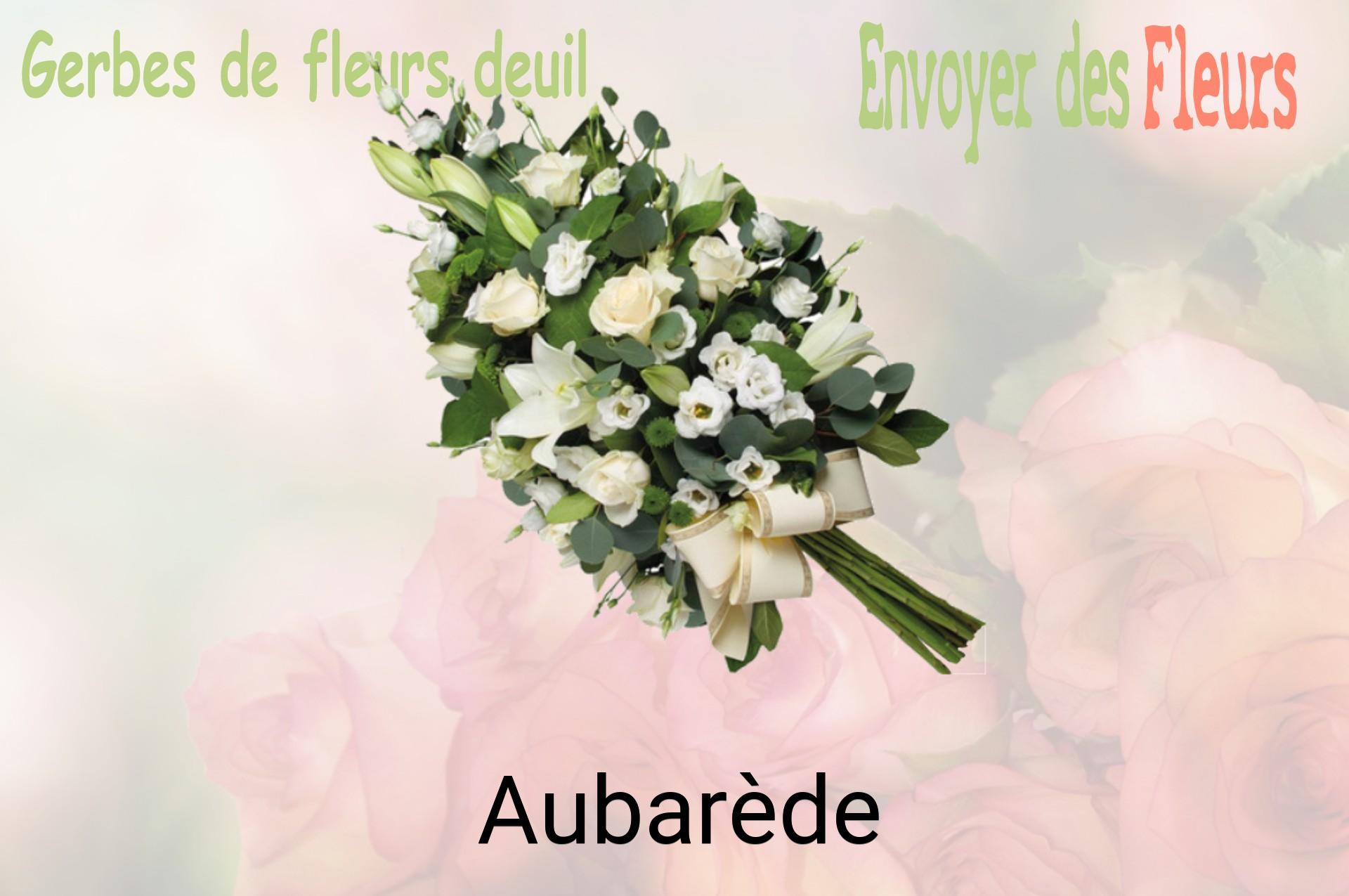 Gerbe de fleurs de deuil livrée à Aubarède